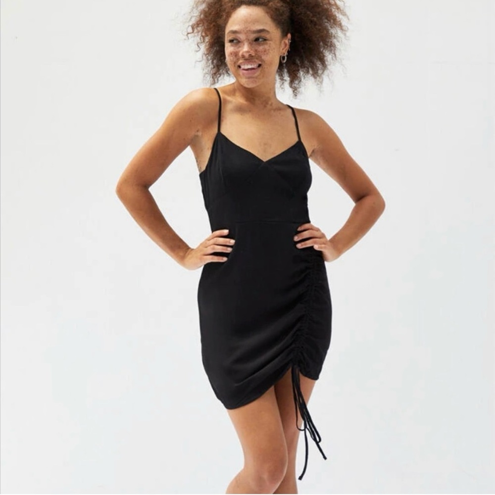 PacSun LA Hearts Side Cinched Short Black Dress, XS